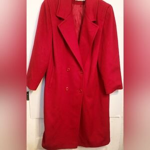 Forecaster By Boston Elegant Red Women's Coat 100% Wool Sz 10